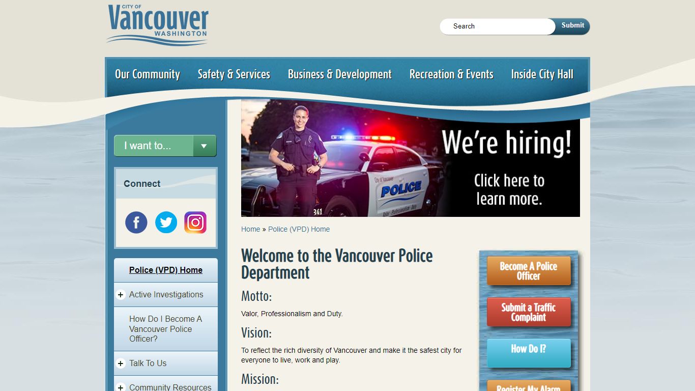 Welcome to the Vancouver Police Department | City of Vancouver ...